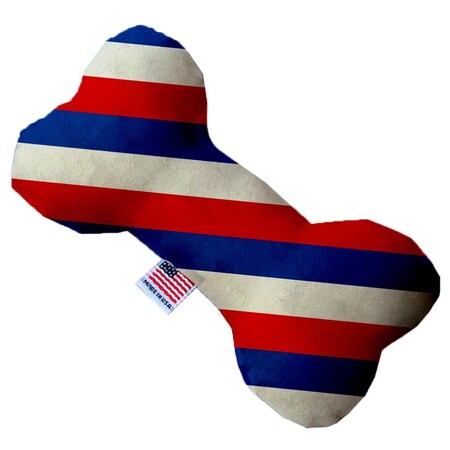 Mirage Pet Products Patriotic Stripes 10 in. Stuffing Free Bone Dog Toy 1142-SFTYBN10